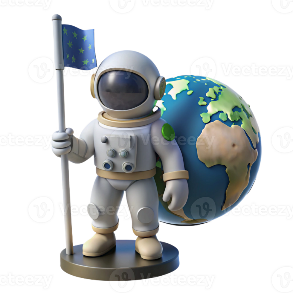 serene rustic A lone astronaut planting a flag on the moon, the Earth visible in the background, lit by the harsh glare of the sun, in the style of a NASA photograph genuine png