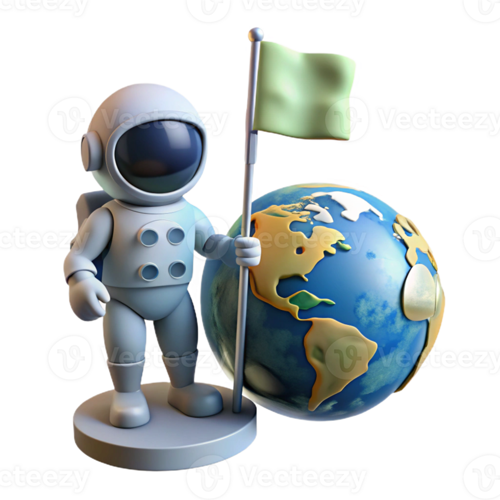 serene artistic A lone astronaut planting a flag on the moon, the Earth visible in the background, lit by the harsh glare of the sun, in the style of a NASA photograph 4K png