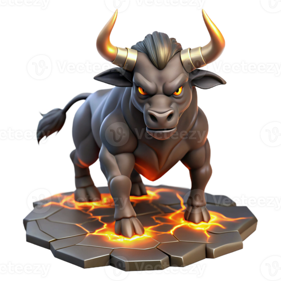 impressive minimalist A powerful minotaur, sculpted from obsidian, charging through a labyrinth of cracked earth, lit by flickering torchlight. Chiaroscuro lighting. Baroque style original png