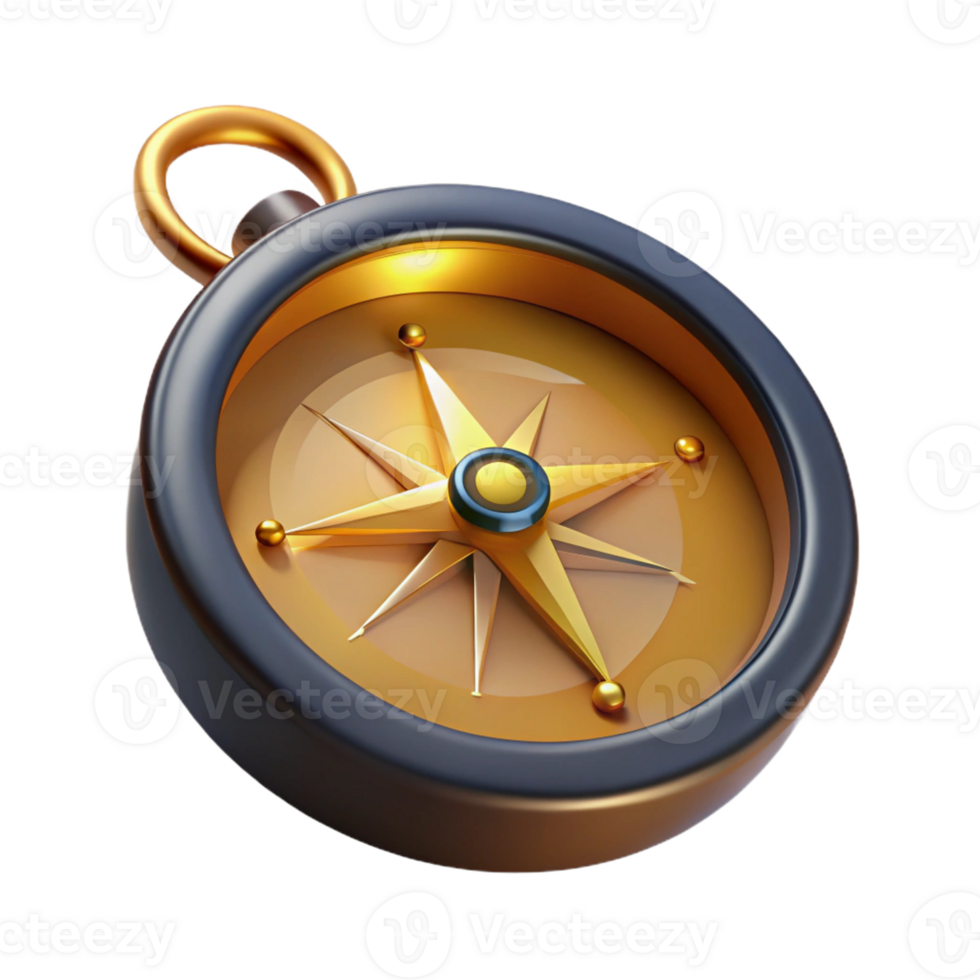 vibrant traditional A vintage compass with a detailed map, warm candlelight, vintage exploration style, realistic rendering authentic png