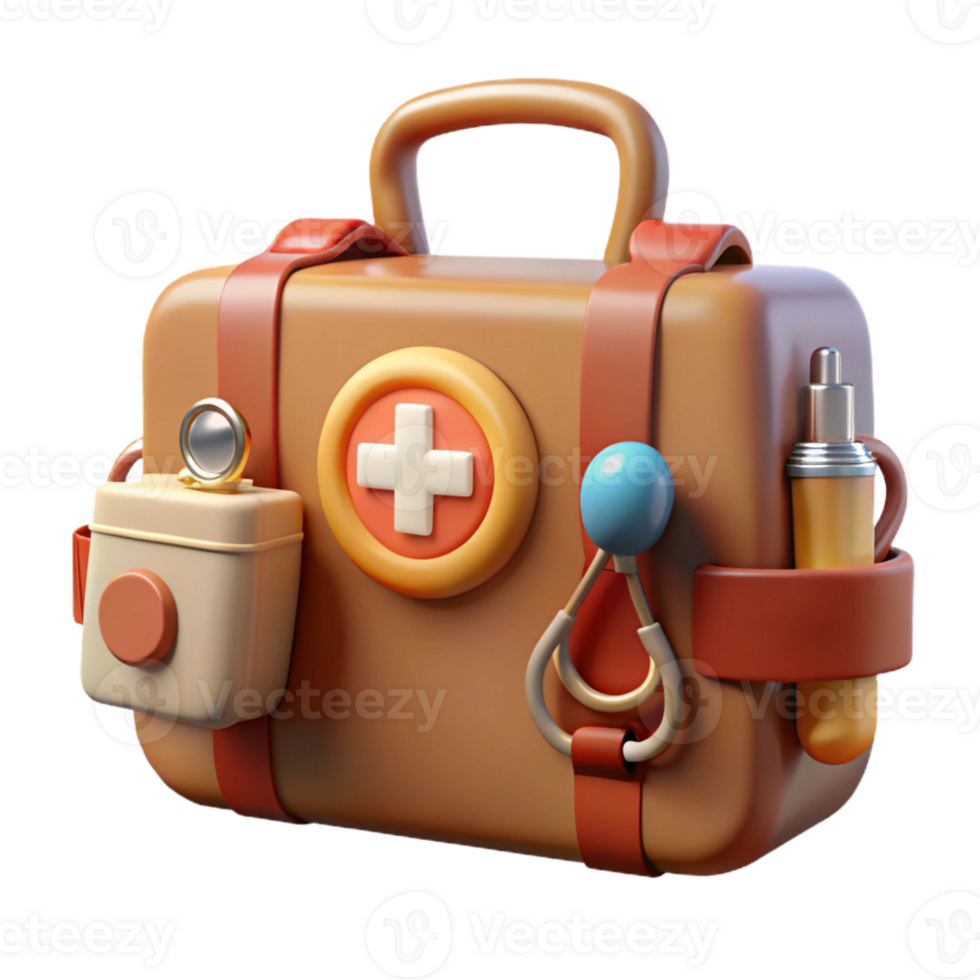 elegant rustic A vintage medical kit with antique instruments, soft natural lighting, vintage medical illustration style authentic png