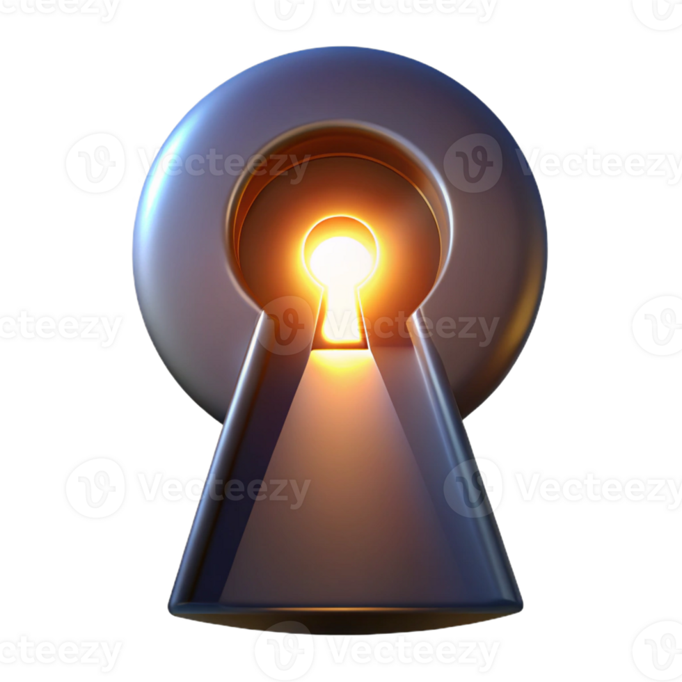 serene traditional A vintage keyhole with light shining through it, dramatic chiaroscuro lighting, mysterious style professional png
