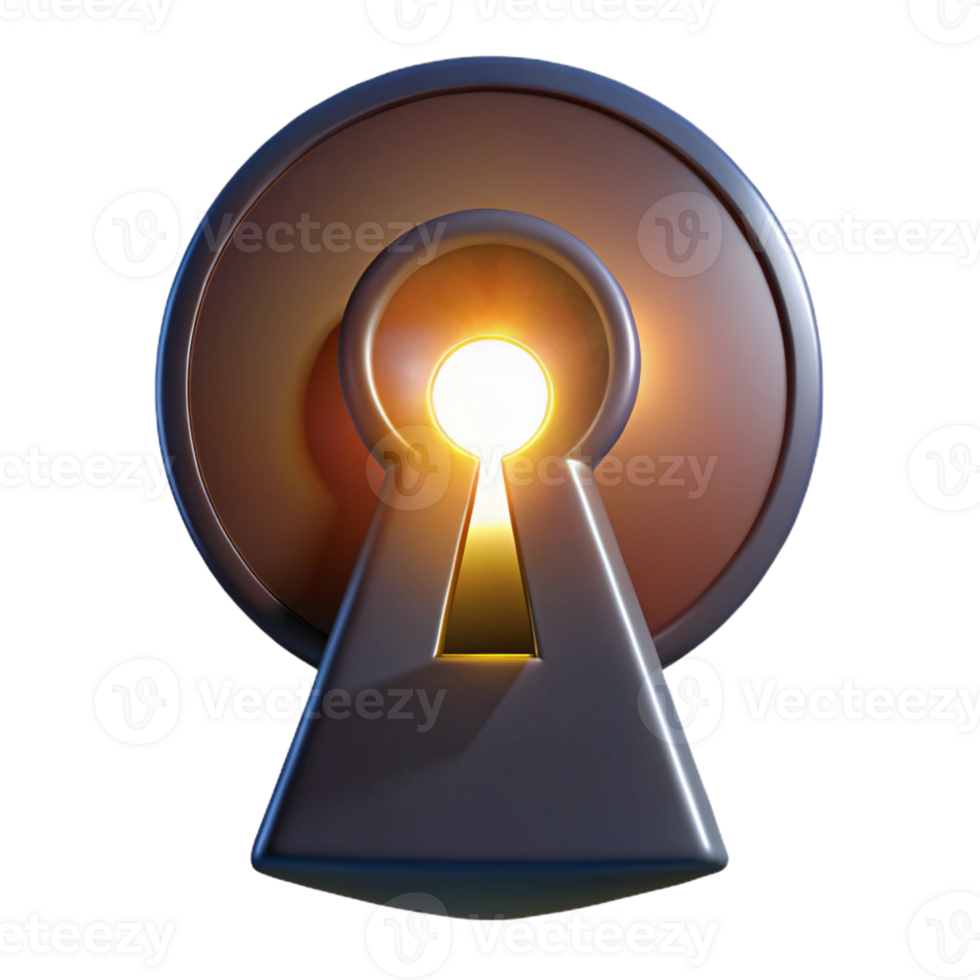 elegant vintage A vintage keyhole with light shining through it, dramatic chiaroscuro lighting, mysterious style professional png