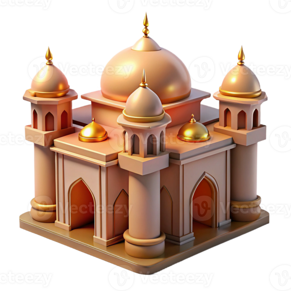 serene classic Mud brick mosque, ornate carvings, golden hour light, photorealistic style 4K png