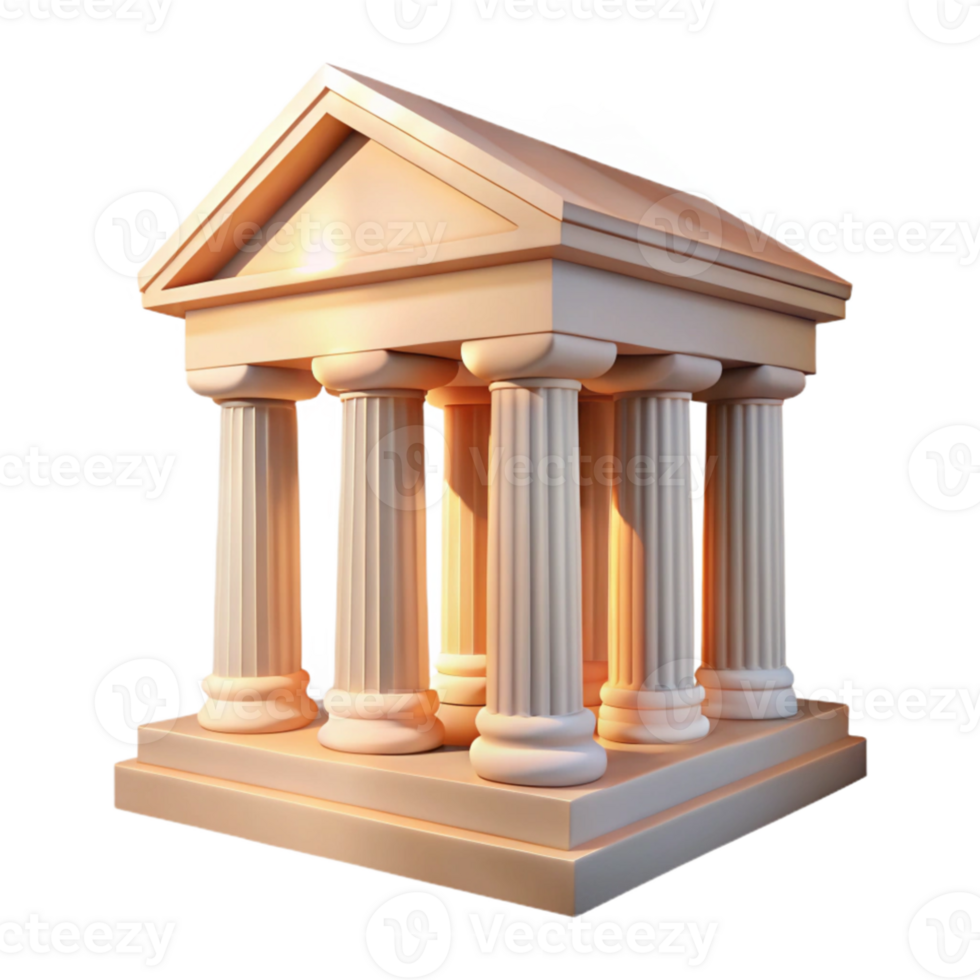 wonderful artistic Greek temple, marble columns, bright sunlight, classical style exclusive png