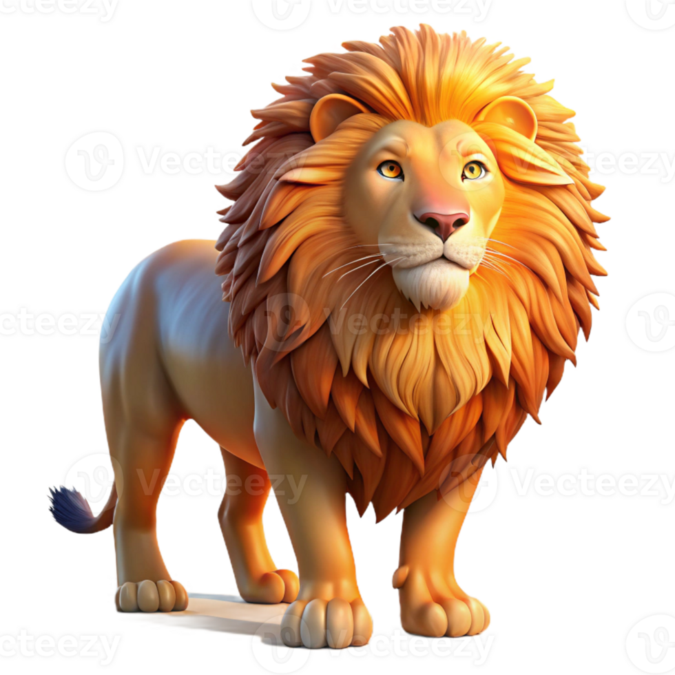 elegant abstract A regal lion with a flowing mane, backlit by a setting sun, dramatic lighting, oil painting style detailed png