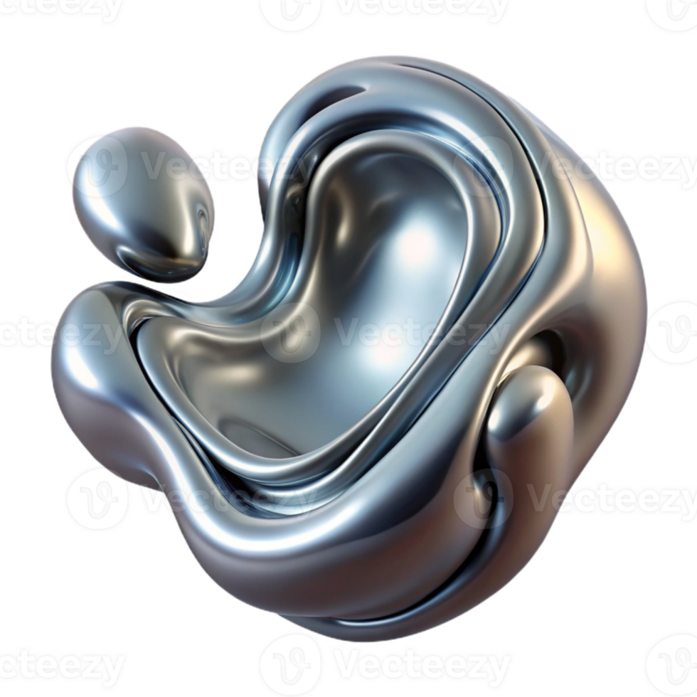 elegant rustic Fluid streams of liquid mercury merging and separating, creating a metallic, organic sculpture, illuminated by a cool, diffused light. Surrealism style with high contrast professional png