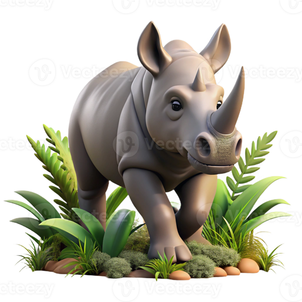 extraordinary rustic A rhinoceros charging through the bush, savanna setting, dramatic lighting, wildlife photography style detailed png