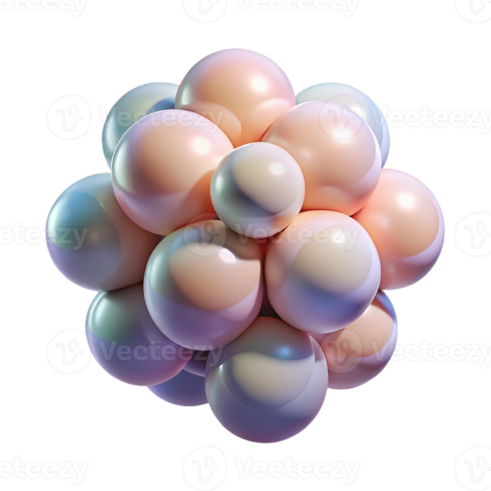 extraordinary artistic A cluster of translucent orbs, overlapping and intersecting, creating a sense of depth and complexity, with soft pastel colors. Minimalism style with ambient occlusion authentic png