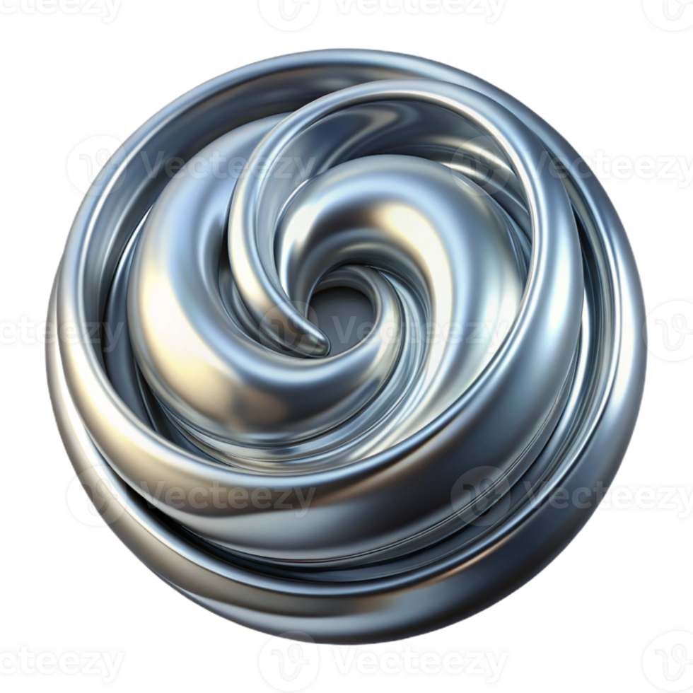beautiful creative A swirling vortex of liquid metal, creating a mesmerizing, hypnotic effect, with a cool, silvery sheen. Surrealism style with ray tracing rendering high resolution png