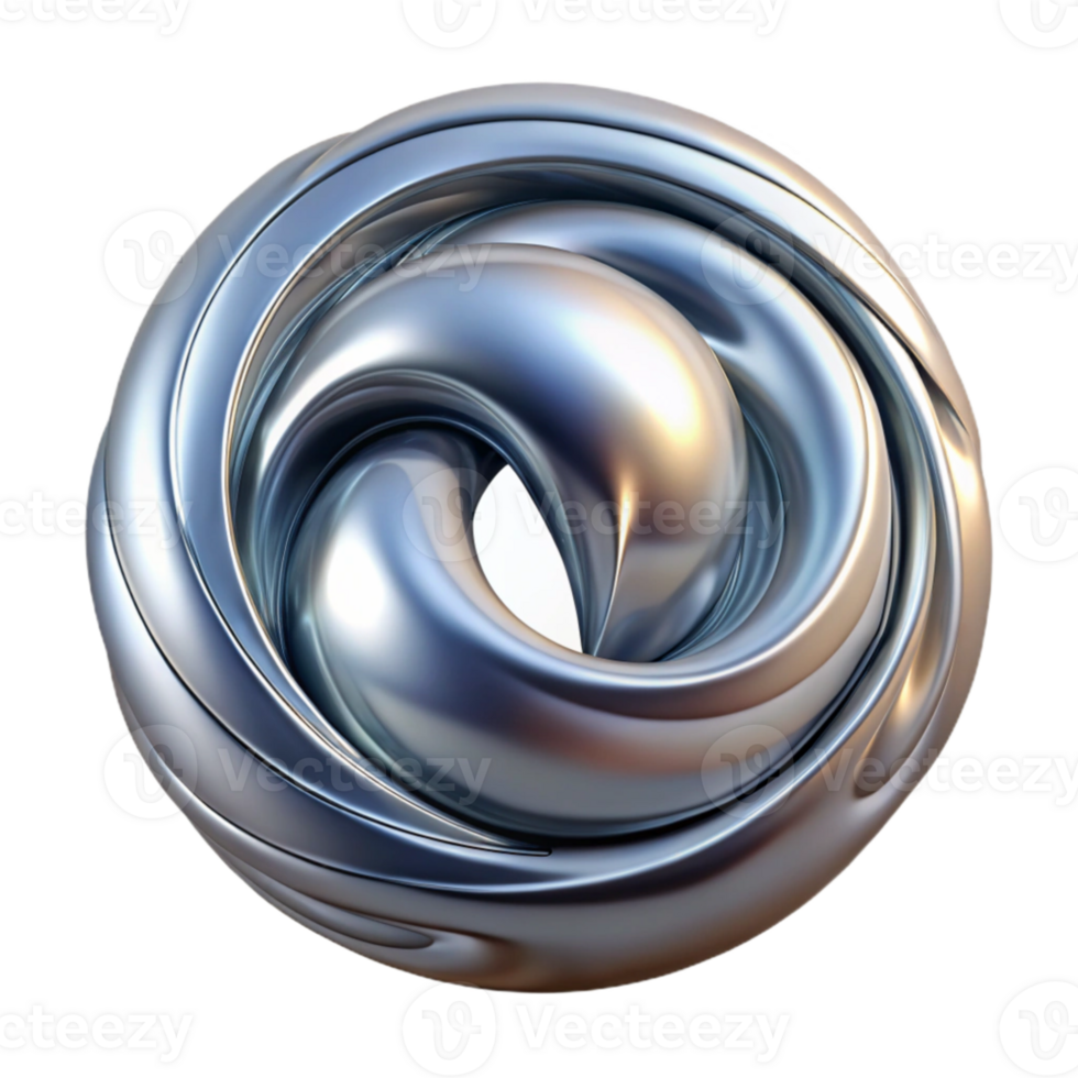 magnificent vintage A swirling vortex of liquid metal, creating a mesmerizing, hypnotic effect, with a cool, silvery sheen. Surrealism style with ray tracing rendering premium png