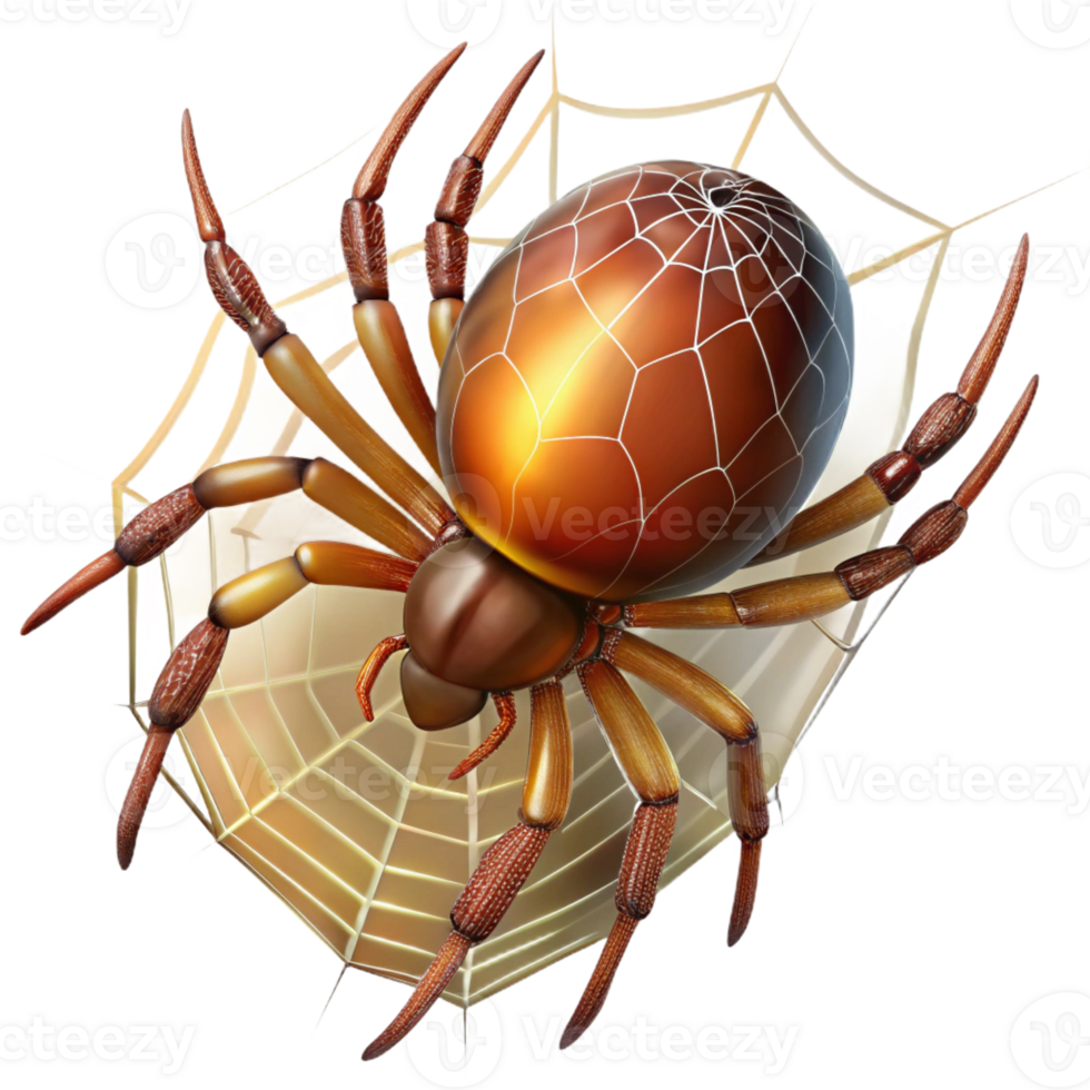 magnificent classic A spider spinning a web, dew-kissed threads, macro photography, natural lighting 4K png