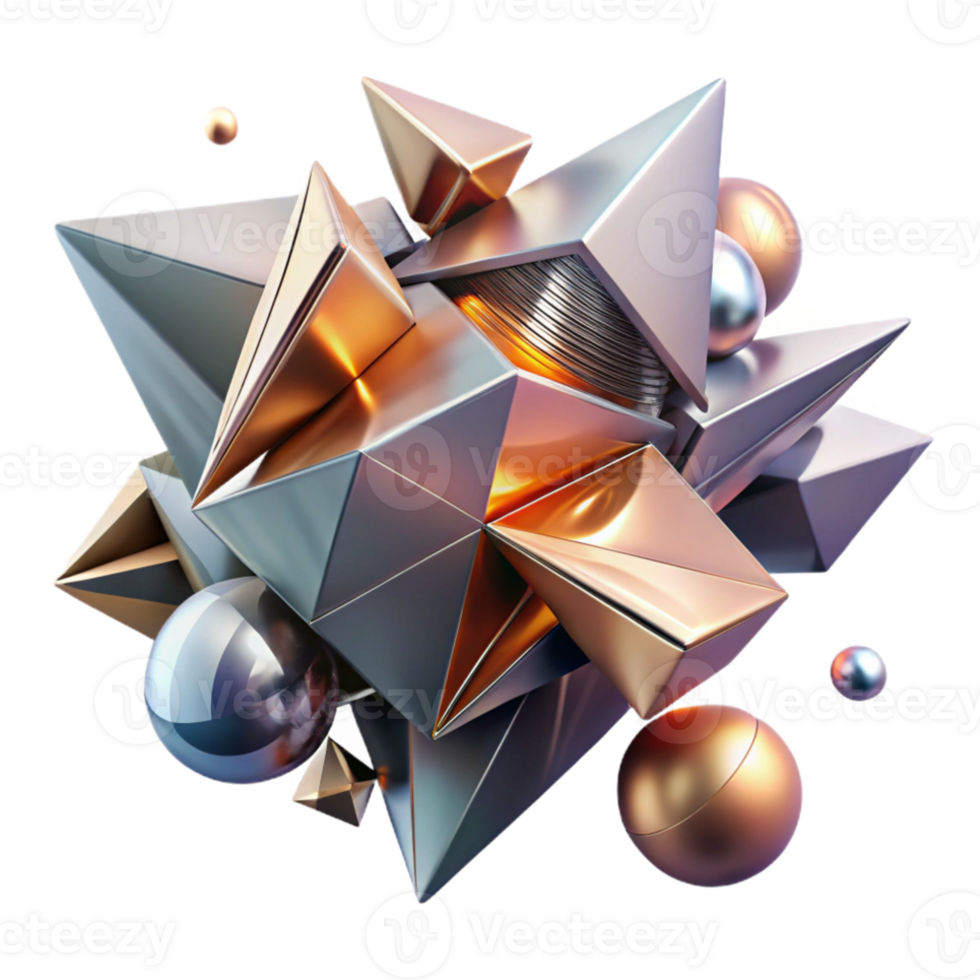 beautiful vintage A dynamic composition of fragmented shapes and lines, creating a sense of movement and energy, with a metallic texture. Futurism style with a motion blur effect detailed png