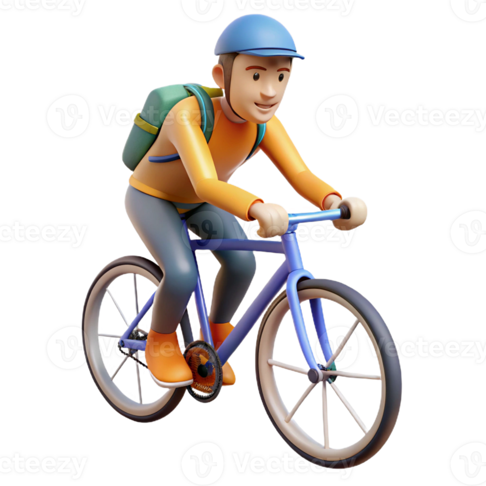 elegant abstract A bicycle messenger weaving through traffic, midday, natural lighting, urban cycling style original png