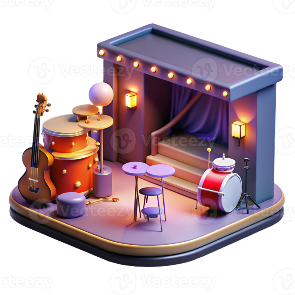 magnificent contemporary A jazz club with live music and dim lighting, night, atmospheric lighting, jazz club style detailed png