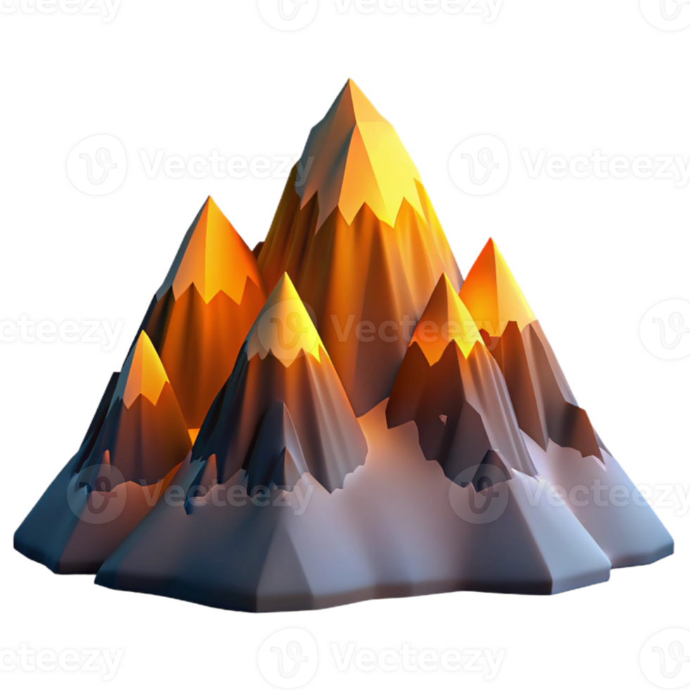 dramatic classic Portrait of a dramatic mountain range with snow-capped peaks, golden hour lighting, landscape photography style genuine png