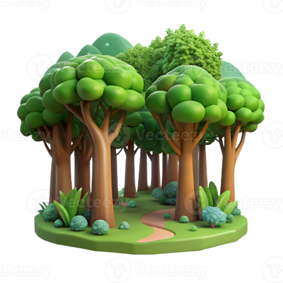extraordinary modern Portrait of a serene forest scene with lush foliage, dappled sunlight, landscape painting style high quality png