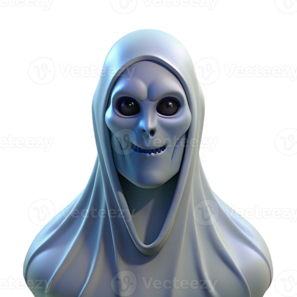 dramatic traditional Portrait of an ethereal ghost with translucent skin and a haunting expression, ghostly light, horror art style high quality png
