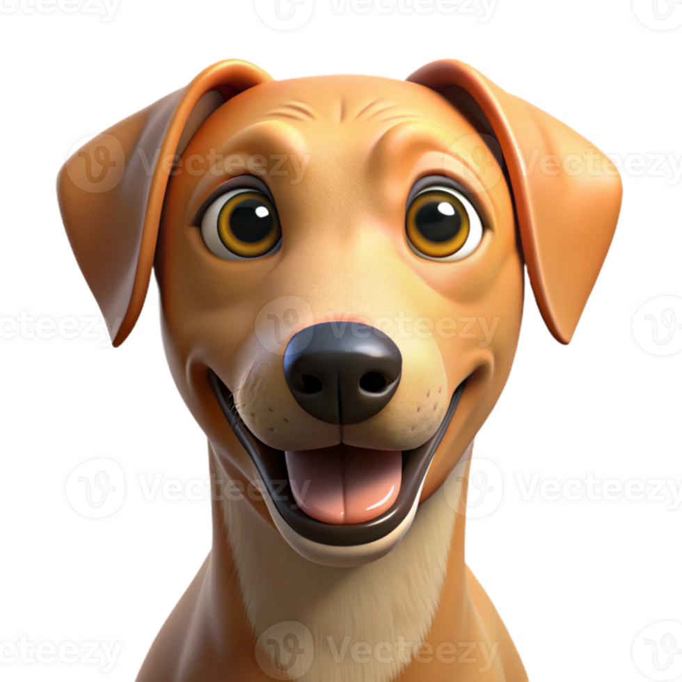 vibrant modern Portrait of a loyal dog with floppy ears and a happy expression, bright outdoor light, pet photography style original png
