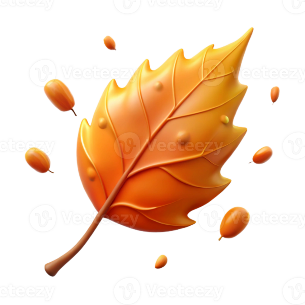 extraordinary abstract A single leaf falling from a tree, autumn colors, motion blur, realistic style genuine png