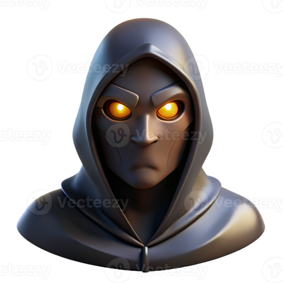 serene vintage Portrait of a mysterious masked figure with piercing eyes, shrouded in shadows, lit by a single beam of light, in a noir art style genuine png