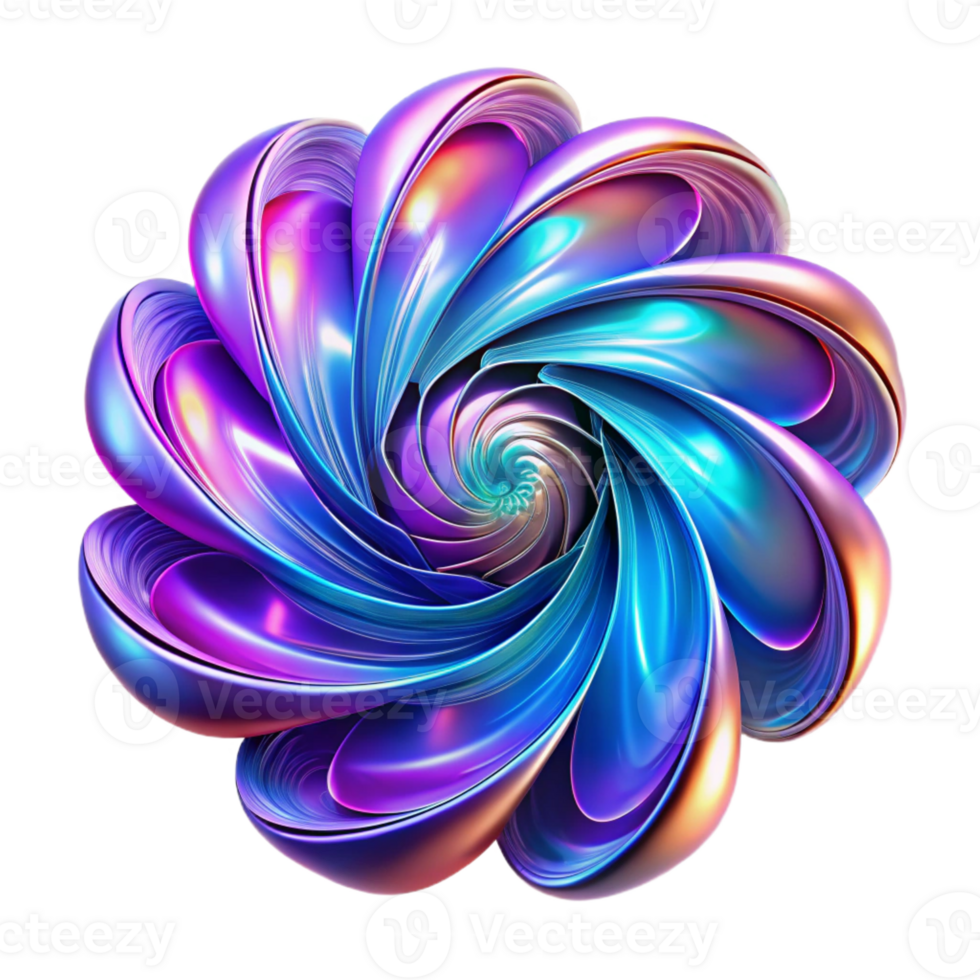 extraordinary artistic A swirling vortex of iridescent fractal flowers, illuminated by pulsating neon light, in the style of Art Nouveau, 4K png
