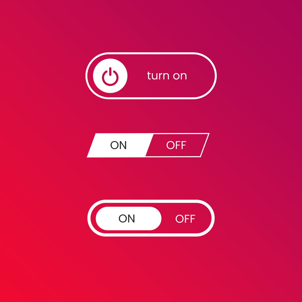 on off switch button ui simple psd
