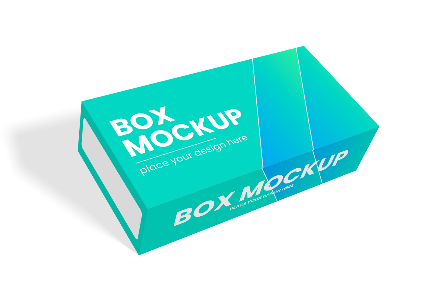 editable horizontal box mockup psd