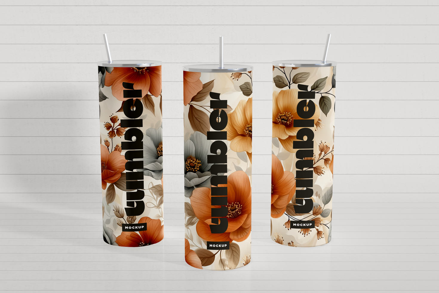 Professional Tumbler Drinking Jar Mockup for Juice, Smoothies, and Cold Beverages with Realistic Shadow Effects psd