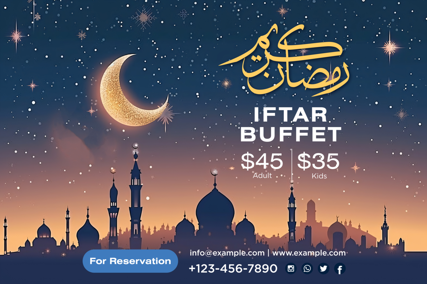 Ramadan Mubarak Hanging Stars Banner Design to Spread Spiritual Blessings and Festive Atmosphere psd