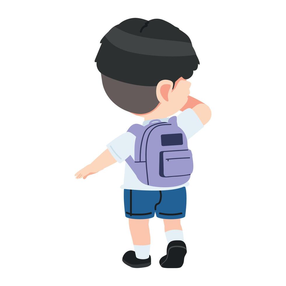 Kid boy doing a dabbing pose back to school vector