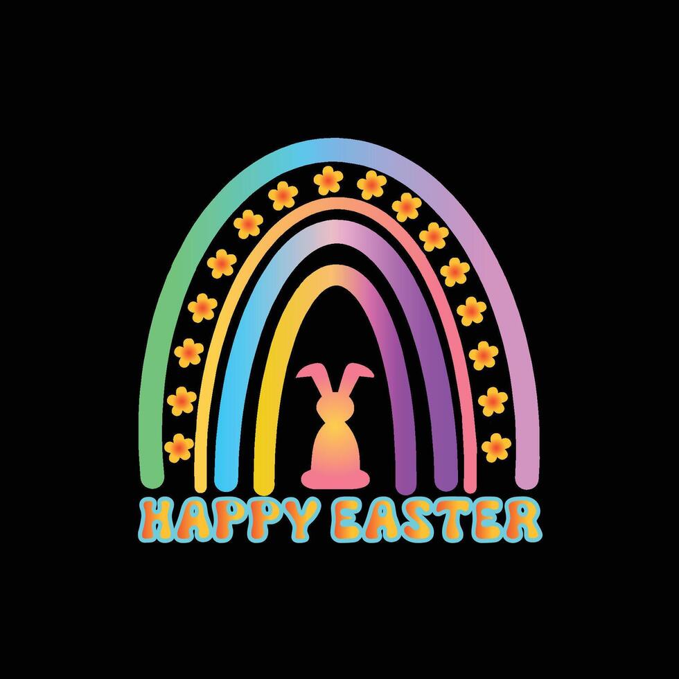 easter day gradient tshirt design vector