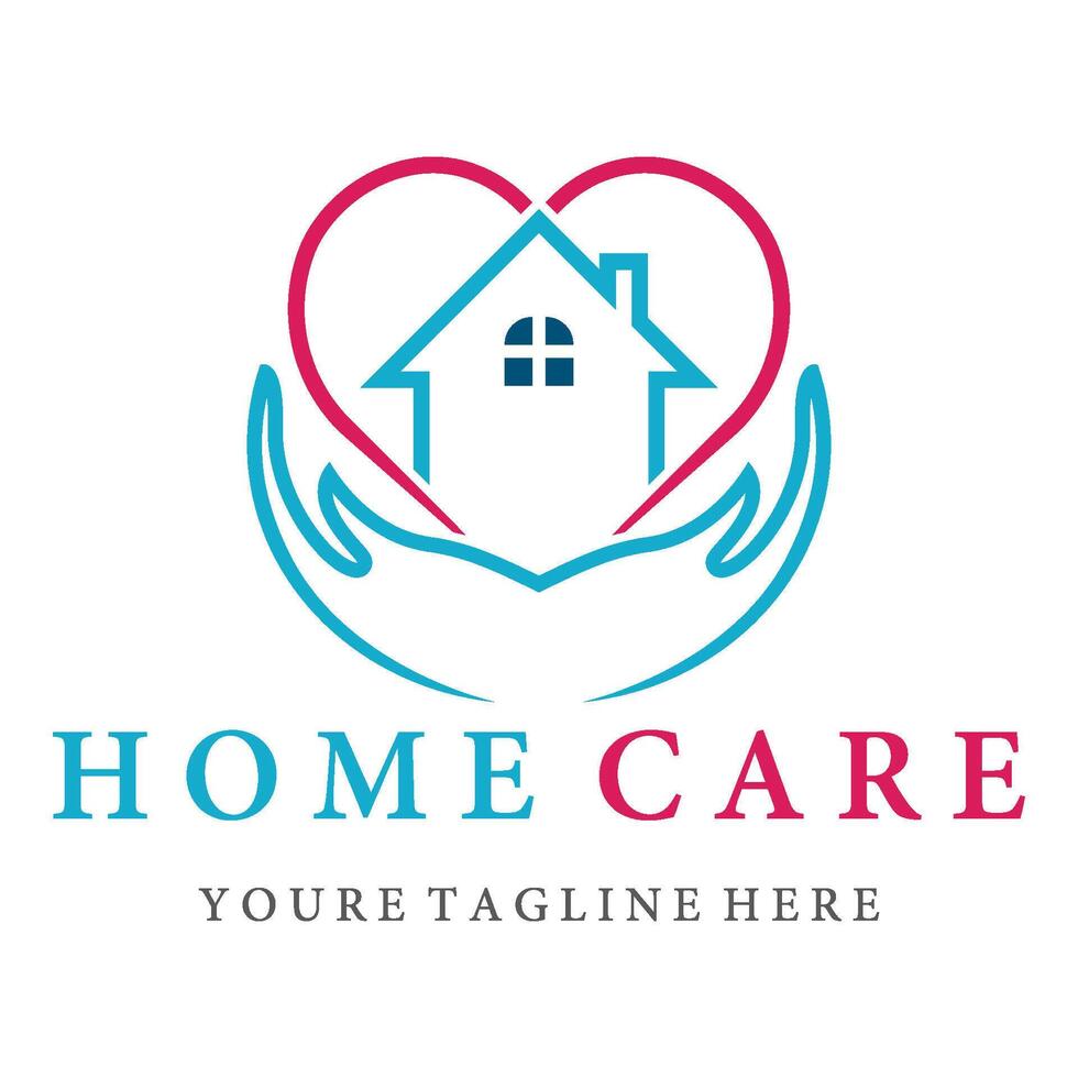 Home care logo design vector