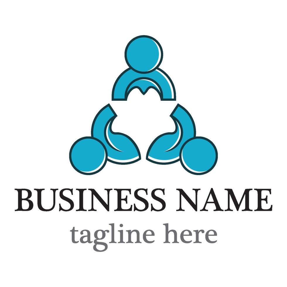 Teamwork logo template icon design vector