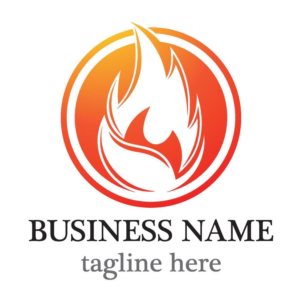 Fire and leaf logo design vector