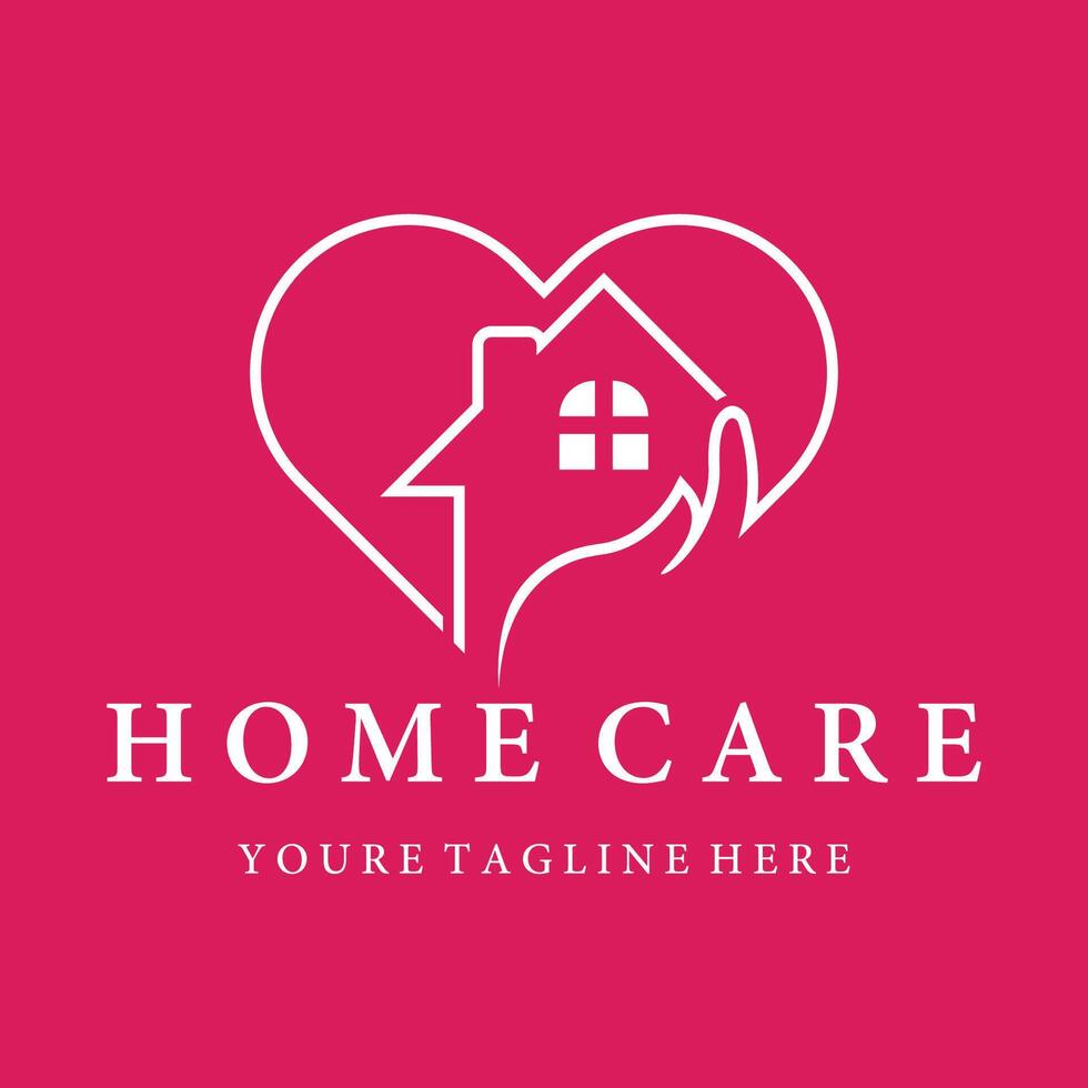 Home care line vector