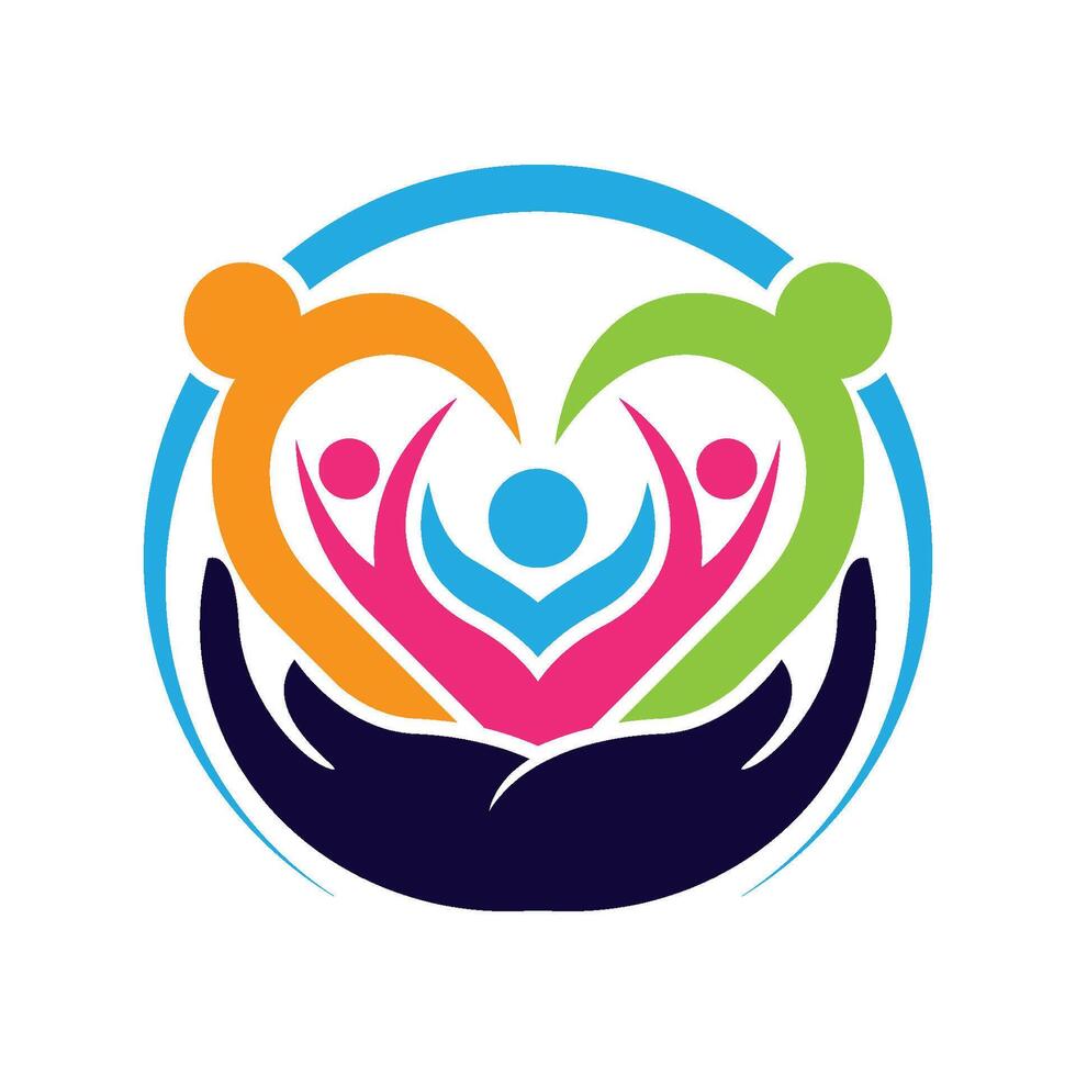 Teamwork logo template vector