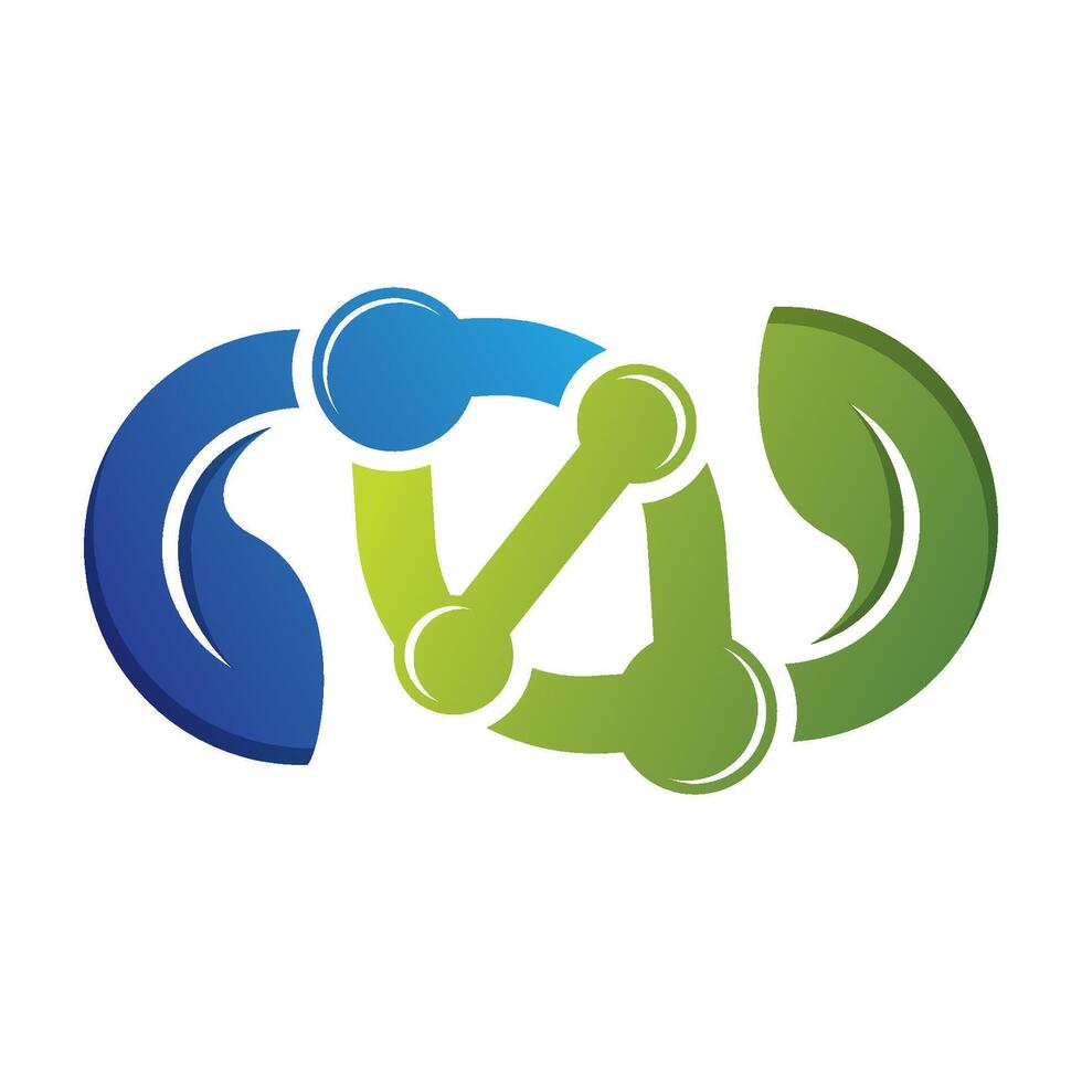 Leaf And DNA Logo vector