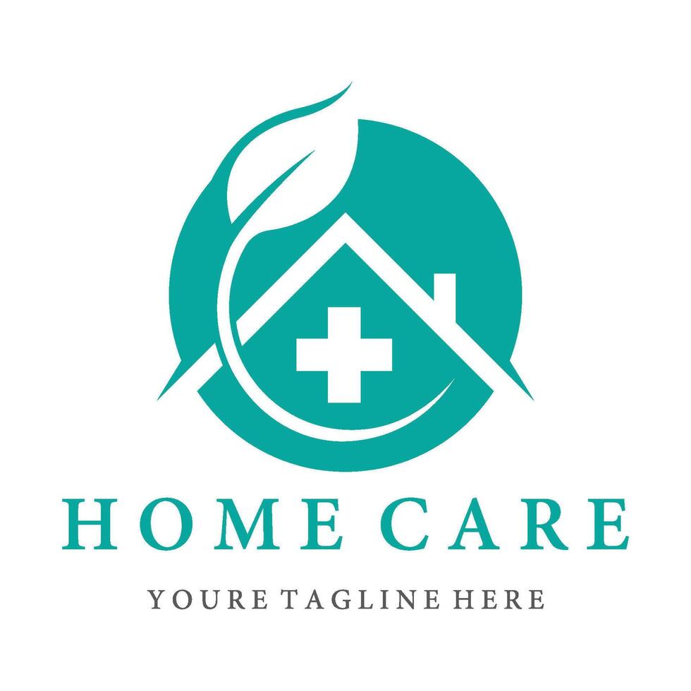 Home care with leaf vector