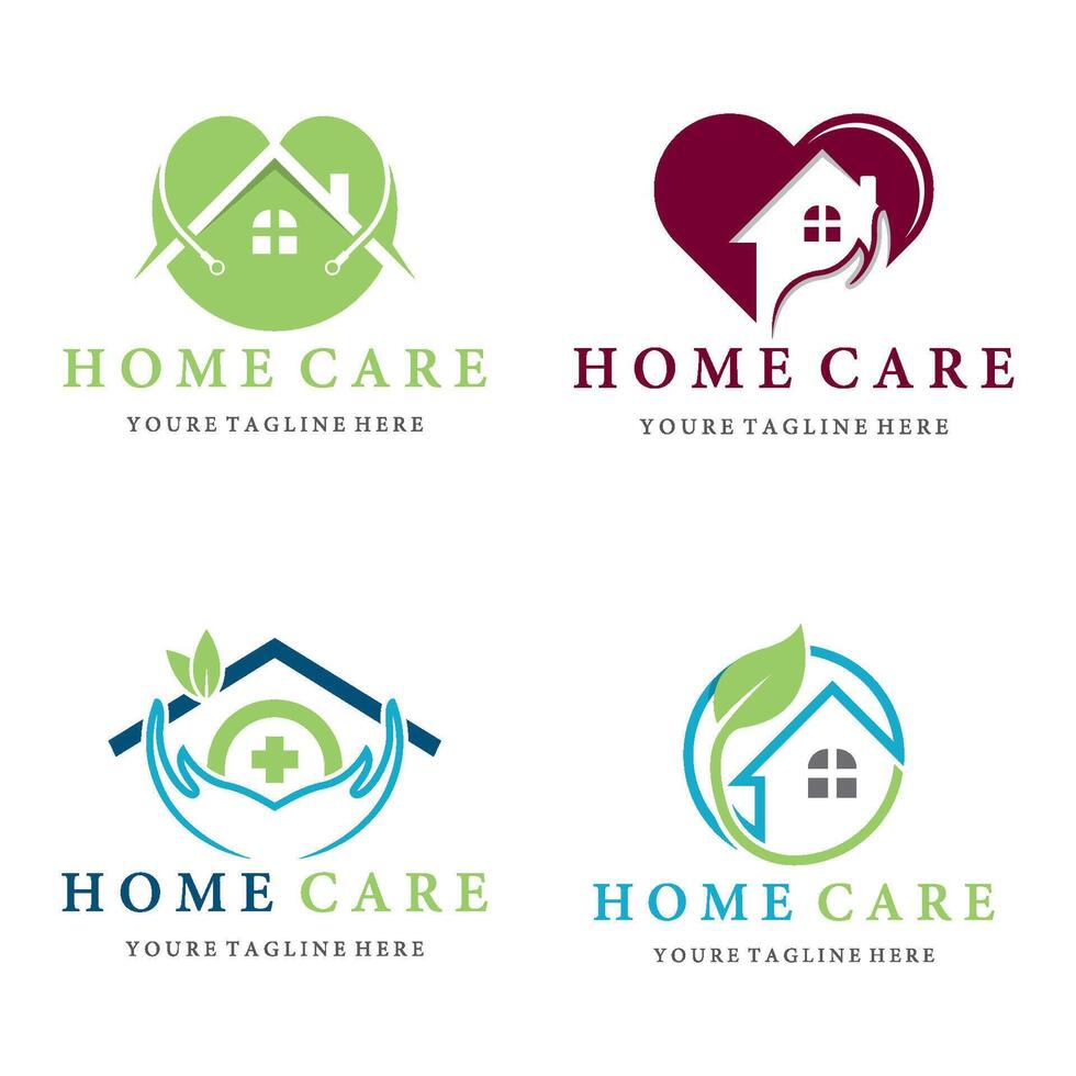 Home care logo template vector