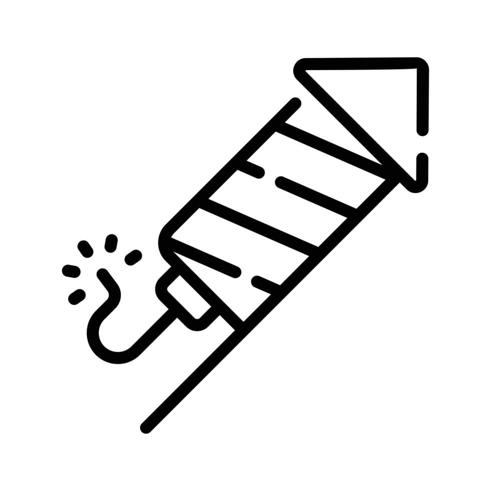 Here is a line style icon of firecracker vector