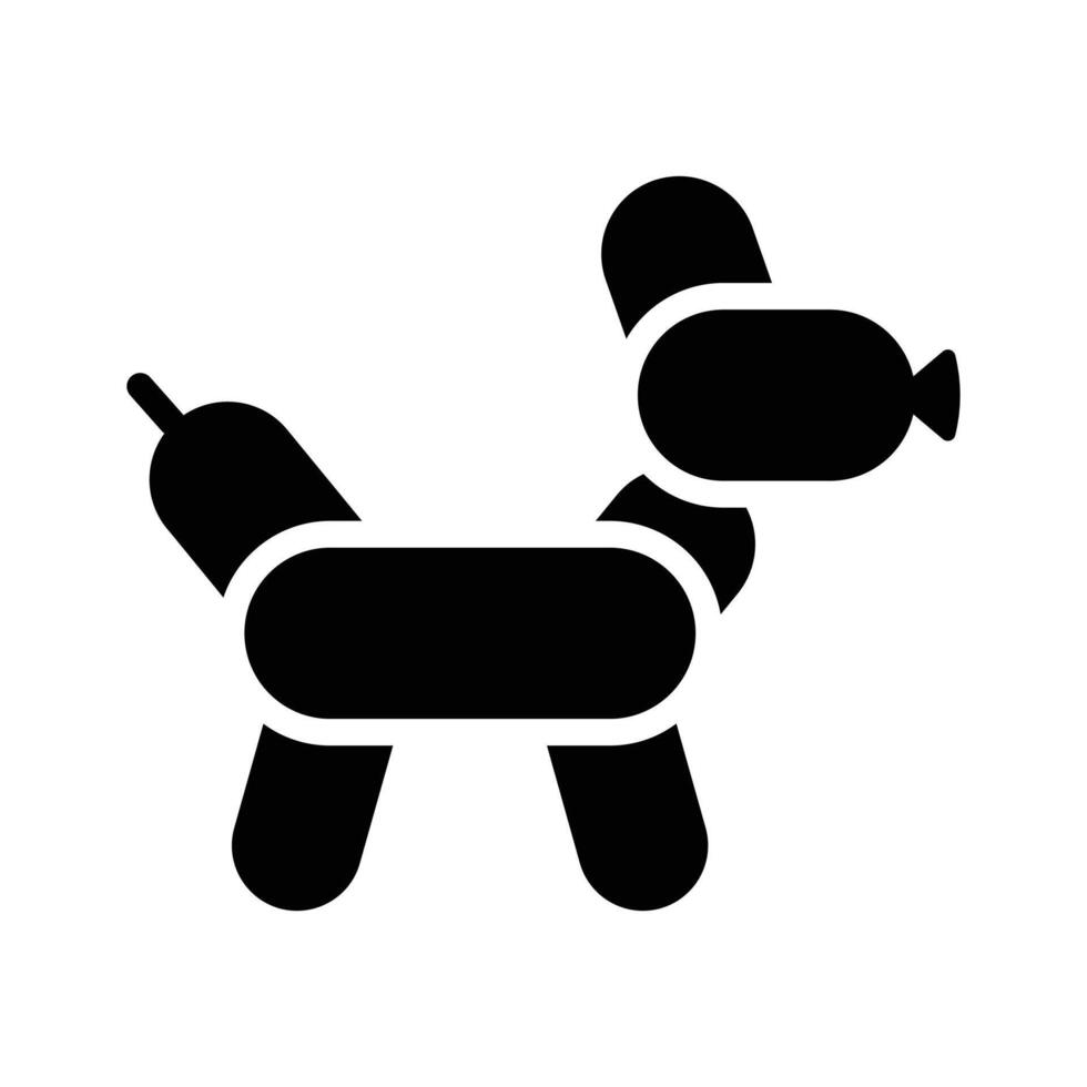 Easy to edit glyph icon showing a balloon dog toy vector