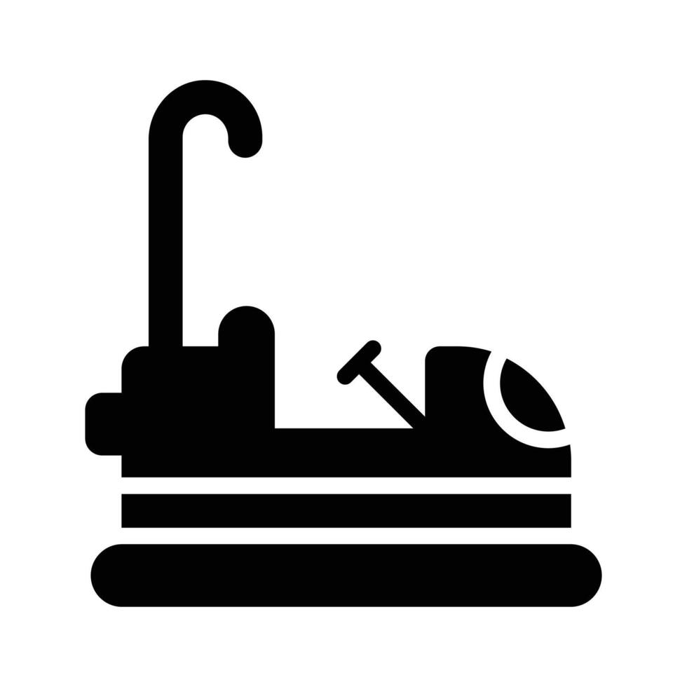 Trendy glyph style icon of bumper car ride vector