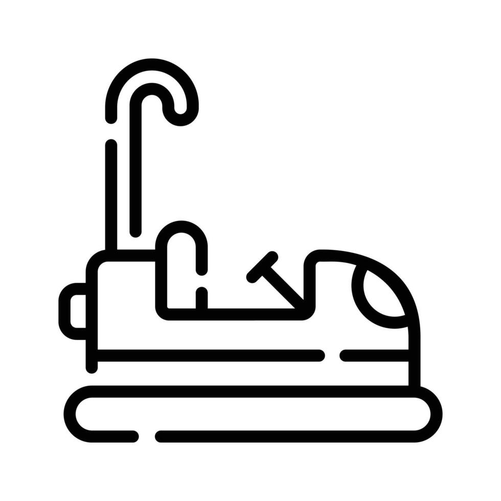 Trendy outline style icon of bumper car ride vector