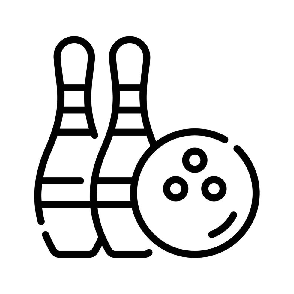 Check this amazing outline style icon of bowling game vector