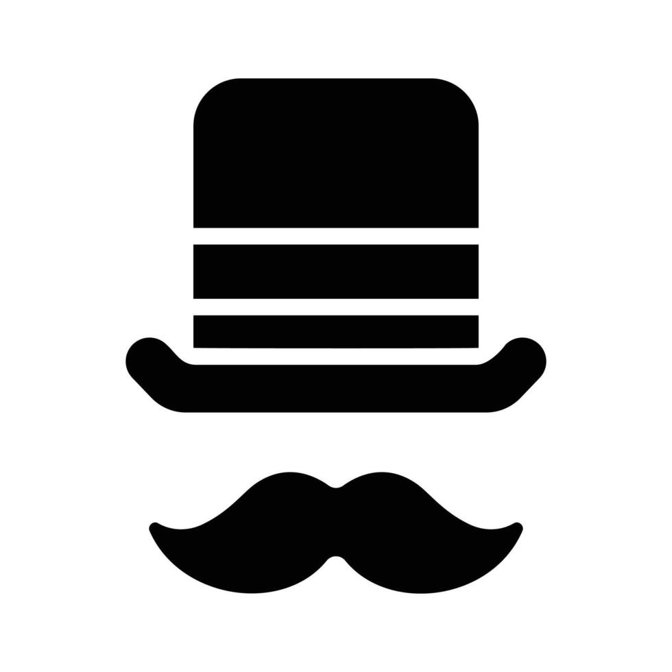 Grab this glyph style icon of hipster props vector