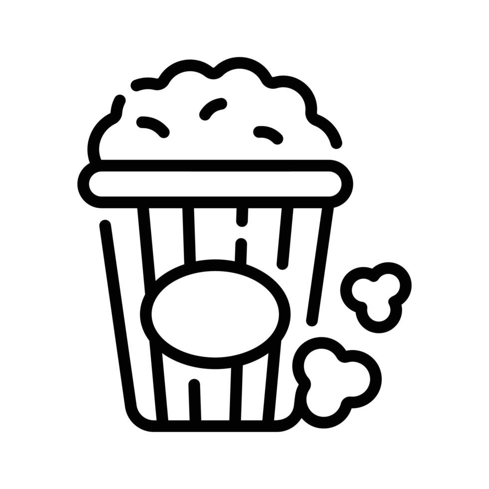 Look at this handy line style icon of popcorn bucket vector