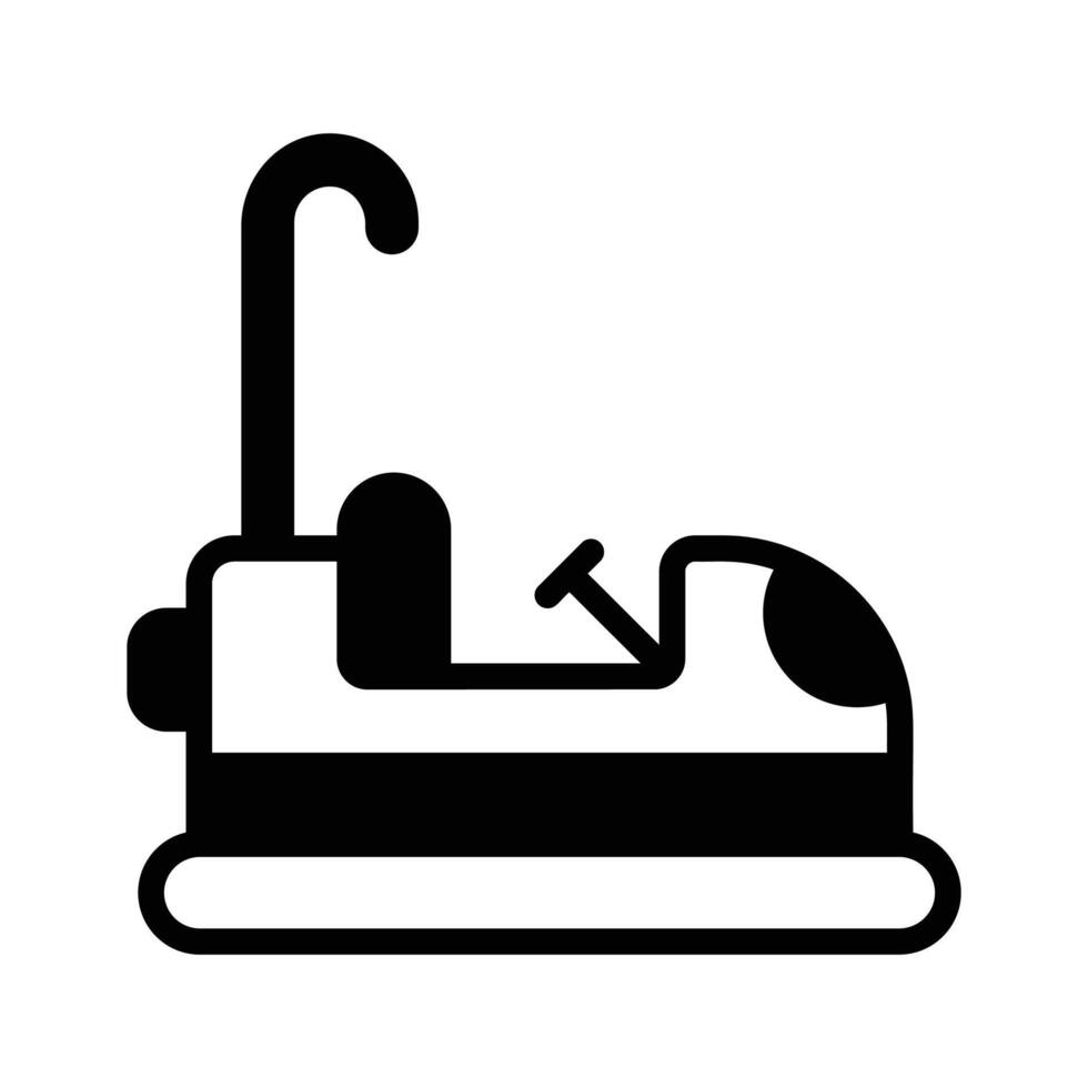 Trendy glyph style icon of bumper car ride. vector