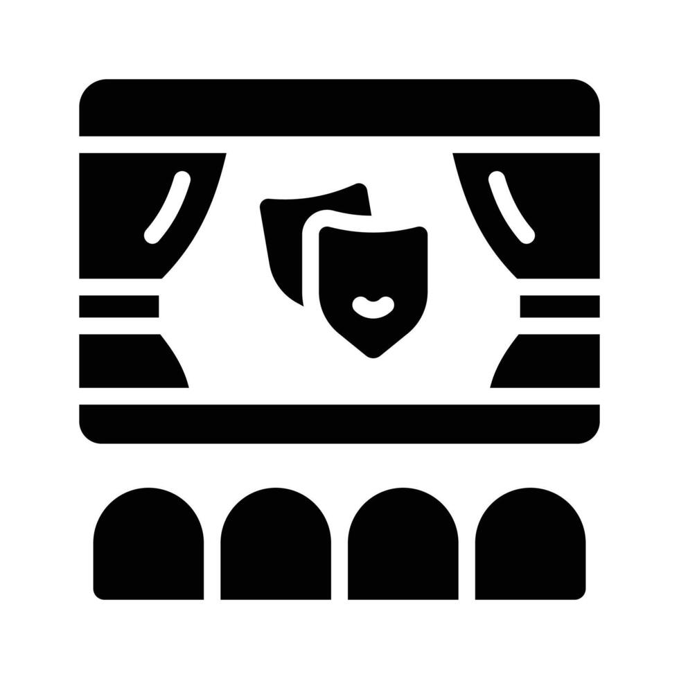 Theatre with comedy masks, icon in glyph style vector
