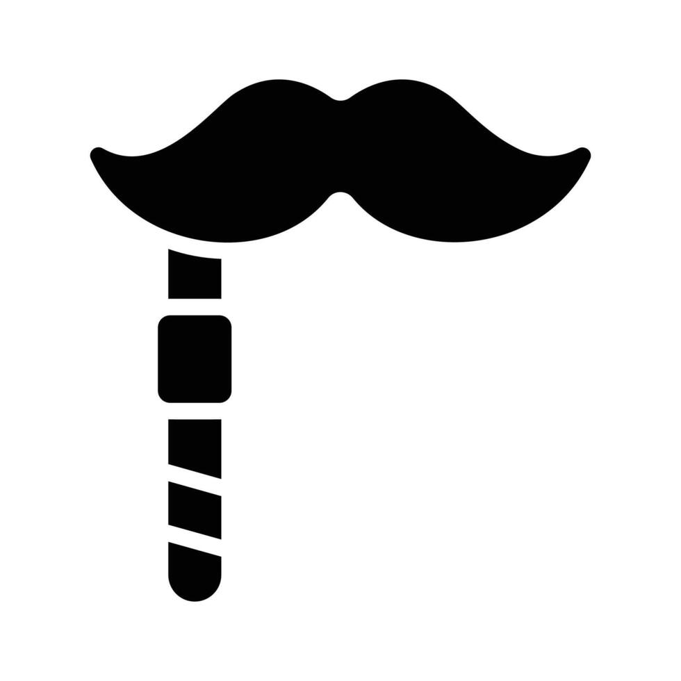 Get your hands on fake mustache glyph style icon vector